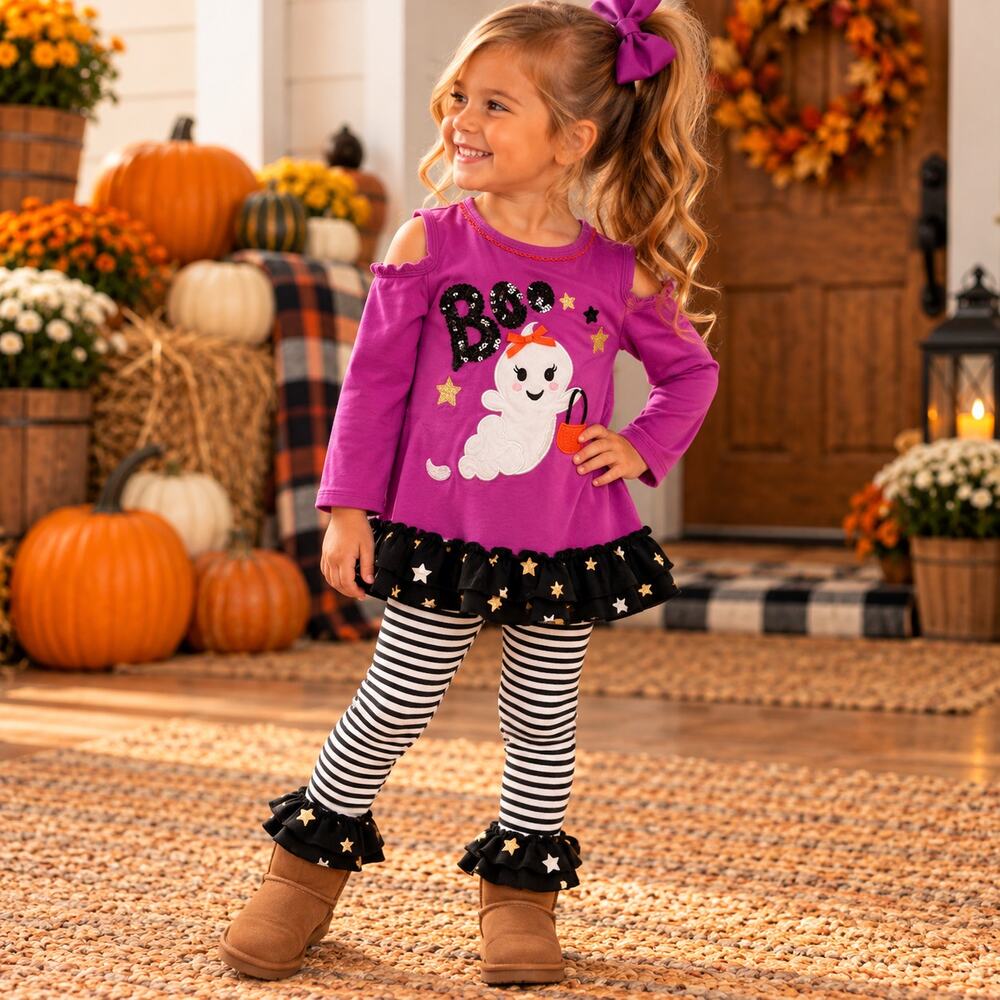 Bonnie Jean "Boo" Two Piece Girls Ruffle Set Size 2T